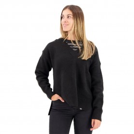 блуза,дамски,пуловери,дамски,плетени,дрехи,superdry,oversized,v,neck,sweater,black