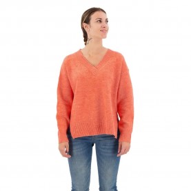 блуза,дамски,пуловери,дамски,плетени,дрехи,superdry,oversized,v,neck,sweater,crabapple,orange,marl,(orange)