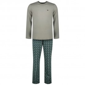 пижама,мъжки,пижами,emporio,armani,111791,long,sleeve,pyjama,grey,(st.artico,stone)