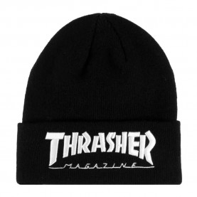 Шапка Thrasher Embroidered Logo beanie - Black (Black / White) шапка,всички,шапки,thrasher,embroidered,logo,beanie,black,(black,white)