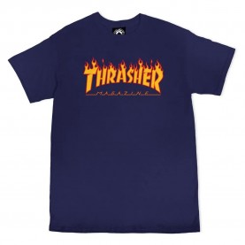тениска,мъжки,тениски,thrasher,flame,short,sleeve,t,shirt,navy,(orange)