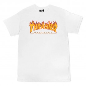 тениска,мъжки,тениски,thrasher,flame,short,sleeve,t,shirt,white,(yellow)