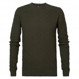 блуза,мъжки,пуловери,petrol,industries,232,round,neck,sweater,green
