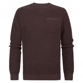 блуза,мъжки,пуловери,petrol,industries,242,sweater,dark,brick,(brown)
