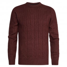 блуза,мъжки,пуловери,petrol,industries,250,round,neck,sweater,brown