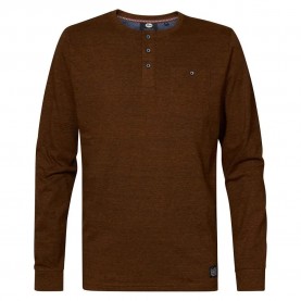 тениска,мъжки,тениски,petrol,industries,668,long,sleeve,t,shirt,brown