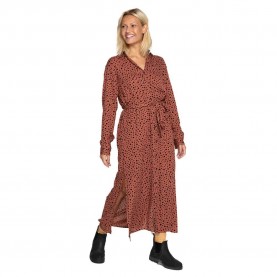 рокля,дамски,поли,и,рокли,billabong,first,kiss,long,sleeve,midi,dress,brown