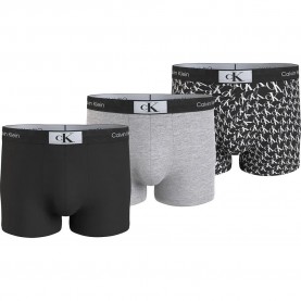 боксерки,мъжко,бельо,calvin,klein,000nb3528e,boxers,3,units,black,grey,heather,warped,logo,prt,black,(multicolor)