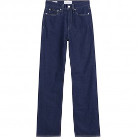 Дънки Calvin klein jeans High Rise Straight jeans - Blue (Denim Rinse) дънки,дамски,панталони,calvin,klein,jeans,high,rise,straight,jeans,blue,(denim,rinse)
