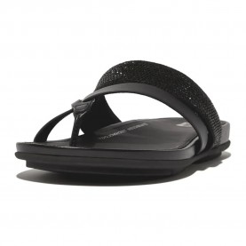 дамски,сандали,и,чехли,fitflop,gracie,crystal,leather,strappy,toe,post,slides,black