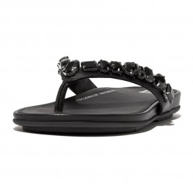 джапанки,дамски,сандали,и,чехли,fitflop,gracie,jewel,deluxe,leather,flip,flops,black