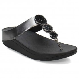 джапанки,дамски,сандали,и,чехли,fitflop,halo,bead,circle,metallic,toe,post,flip,flops,black,(pewter,black)