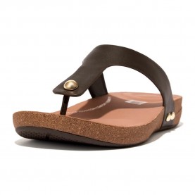 джапанки,дамски,сандали,и,чехли,fitflop,iqushion,leather,toe,post,flip,flops,chocolate,brown,(brown)