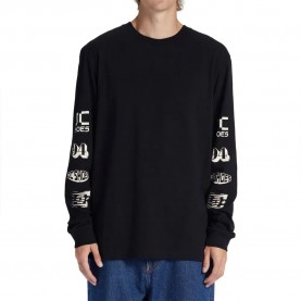 тениска,мъжки,тениски,dc,shoes,all,smiles,long,sleeve,t,shirt,black