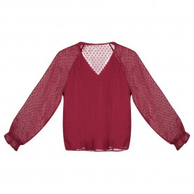 тениска,дамски,тениски,jdy,dolly,long,sleeve,v,neck,t,shirt,red,(purple,potion)