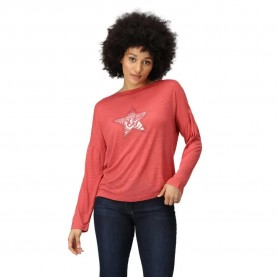 тениска,дамски,тениски,regatta,carlene,long,sleeve,t,shirt,orange,(mineral,red,star)