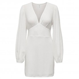 рокля,дамски,поли,и,рокли,only,venice,long,sleeve,dress,white,(bright,white)