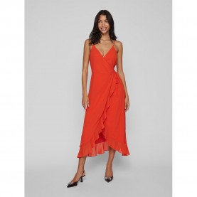 рокля,дамски,поли,и,рокли,vila,grapilla,singlet,sleeveless,midi,dress,orange