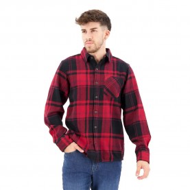 риза,с,дълъг,ръкав,мъжки,ризи,black,diamond,project,flannel,long,sleeve,shirt,red,rock,black,plaid,(red)
