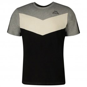 тениска,мъжки,тениски,kappa,ipsilo,active,short,sleeve,t,shirt,grey,ultimate,mel,white,natura,(black)