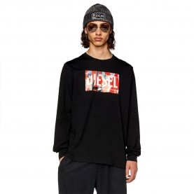тениска,мъжки,тениски,diesel,just,l6,long,sleeve,t,shirt,black