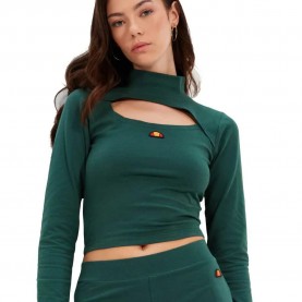 тениска,мъжки,тениски,дамски,тениски,ellesse,leilah,crop,long,sleeve,high,neck,t,shirt,green,(dark,green)