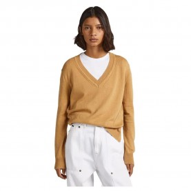 блуза,дамски,пуловери,дамски,плетени,дрехи,pepe,jeans,donna,v,neck,sweater,beige,(camel)