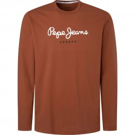 тениска,мъжки,тениски,pepe,jeans,eggo,long,sleeve,t,shirt,sculpture,(brown)