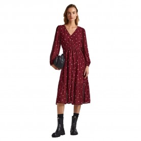 рокля,дамски,поли,и,рокли,pepe,jeans,gio,long,sleeve,dress,red