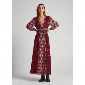 рокля,дамски,поли,и,рокли,pepe,jeans,giomar,long,sleeve,dress,red