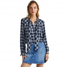 риза,с,дълъг,ръкав,дамски,блузи,дамски,ризи,pepe,jeans,idra,long,sleeve,shirt,blue