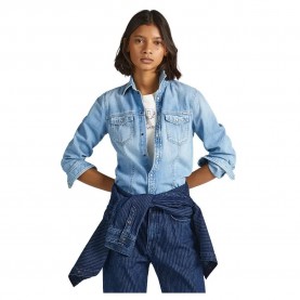 риза,с,дълъг,ръкав,дамски,блузи,дамски,ризи,pepe,jeans,rosies,long,sleeve,shirt,blue