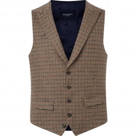 Елек Hackett Autumn Gunclub waistcoat - Brown (Brown / Multicolor) елек,мъжки,сака,hackett,autumn,gunclub,waistcoat,brown,(brown,multicolor)