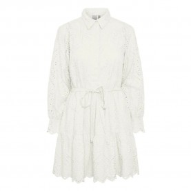 рокля,дамски,поли,и,рокли,yas,holi,long,sleeve,short,dress,white