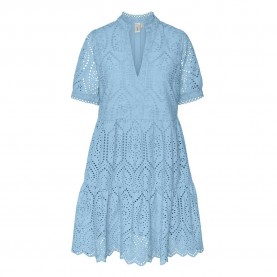рокля,дамски,поли,и,рокли,yas,holi,short,sleeve,midi,dress,blue