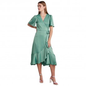 рокля,дамски,поли,и,рокли,yas,thea,short,sleeve,long,dress,green