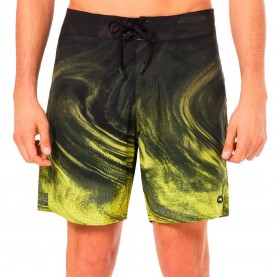 Бански гащета Oakley Cosmic Tides 18´´ swimming shorts - Green (Gradient Swirl Black / Yellow) бански,гащета,мъжки,бански,костюми,oakley,cosmic,tides,18´´,swimming,shorts,green,(gradient,swirl,black,yellow)