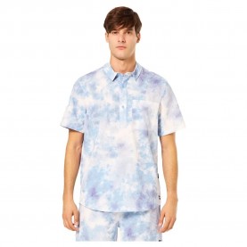 риза,с,къс,ръкав,мъжки,ризи,oakley,deco,palms,rc,button,down,short,sleeve,shirt,tie,dye,clouds,light,blue,(blue)