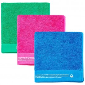 хавлиена,кърпа,хавлии,benetton,70x140,cm,towel,3,units,pink,(blue,pink,green)