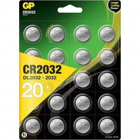 батерии,gp,batteries,8716778919841,cr2032,lithium,button,cells,3,v,button,battery,20,units,clear,(multicolor)