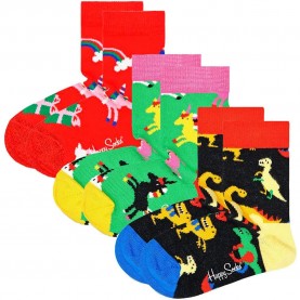 чорапи,детски,чорапи,happy,socks,dinosaurs,and,unicorns,socks,3,pairs,multicolor,(multicolor)