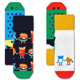 чорапи,детски,чорапи,happy,socks,food,friends,anti,slip,socks,2,units,multicolor,(multicolor)