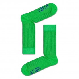 чорапи,мъжки,чорапи,happy,socks,hs606,r,solid,rib,socks,green,(multicolor)