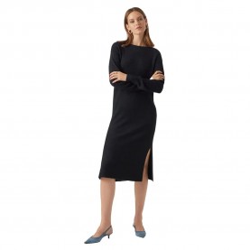рокля,дамски,поли,и,рокли,vero,moda,lefile,long,sleeve,midi,dress,black