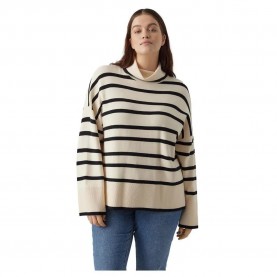блуза,дамски,пуловери,дамски,плетени,дрехи,vero,moda,curve,saba,sweater,beige,(birch,stripes,w,black)