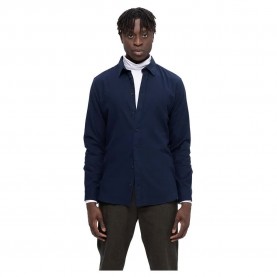 риза,с,дълъг,ръкав,мъжки,ризи,selected,slimowen,flannel,long,sleeve,shirt,blue