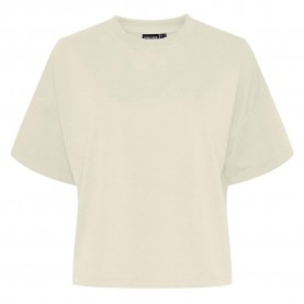 тениска,дамски,тениски,pieces,chilli,summer,2,4,loose,short,sleeve,t,shirt,beige,(white,pepper)