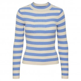 блуза,дамски,пуловери,дамски,плетени,дрехи,pieces,crista,17115047,sweater,hydrangea,stripes,wide,birch,stripes,(blue)