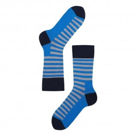 Чорапи Lenz Longlife Half long socks 2 pairs - Multicolor (Blue / Grey Stripes) чорапи,мъжки,чорапи,lenz,longlife,half,long,socks,2,pairs,multicolor,(blue,grey,stripes)