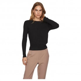 блуза,дамски,пуловери,дамски,плетени,дрехи,vila,comfy,sweater,black,(black)